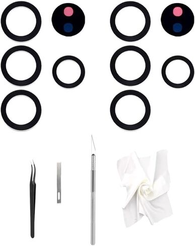 2 Set- Back Rear Camera Lens Glass Replacement for Samsung Galaxy S21 Ultra, Rear Lens Glass Replacement kit with pre-Installed Adhesive and Reparing Tool kit in Saudi Arabia