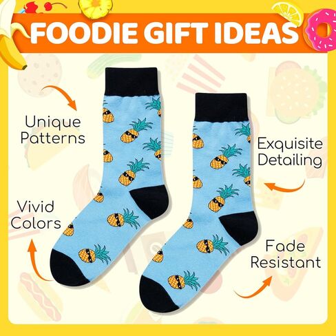 Zmart Funny Gifts for Men - Pineapple Avocado Socks for Teens, Popcorn Sushi Sauce Socks in Saudi Arabia