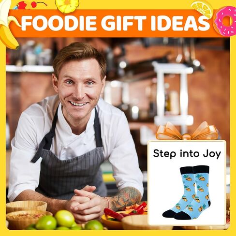 Zmart Funny Gifts for Men - Pineapple Avocado Socks for Teens, Popcorn Sushi Sauce Socks in Saudi Arabia