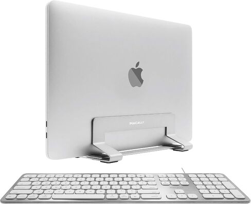 لوحة مفاتيح Macally فائقة النحافة لجهاز Mac وحامل كمبيوتر محمول عمودي قابل للتعديل، جمالية Apple بسيطة وتحمي الكمبيوتر المحمول الخاص بك in Saudi Arabia
