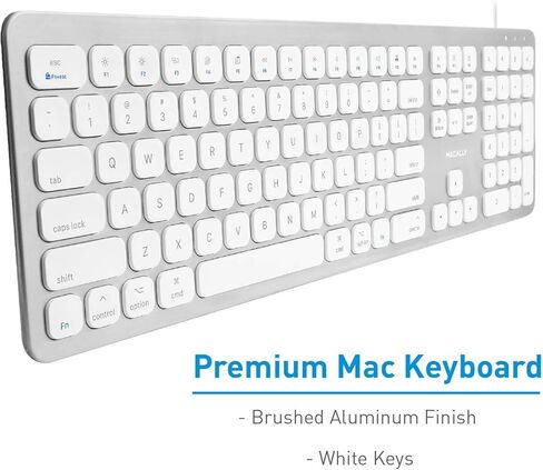 لوحة مفاتيح Macally فائقة النحافة لجهاز Mac وحامل كمبيوتر محمول عمودي قابل للتعديل، جمالية Apple بسيطة وتحمي الكمبيوتر المحمول الخاص بك in Saudi Arabia