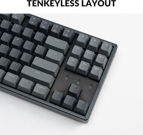 Keychron K8 Wireless Mechanical Keyboard, Tenkeyless Layout 87 Keys Bluetooth/Wired RGB Backlit with Gateron Optical Blue Switch Compatible with Mac Windows in Saudi Arabia