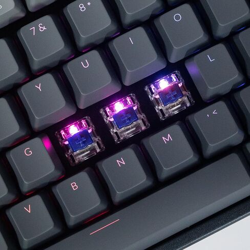 Keychron K8 Wireless Mechanical Keyboard, Tenkeyless Layout 87 Keys Bluetooth/Wired RGB Backlit with Gateron Optical Blue Switch Compatible with Mac Windows in Saudi Arabia
