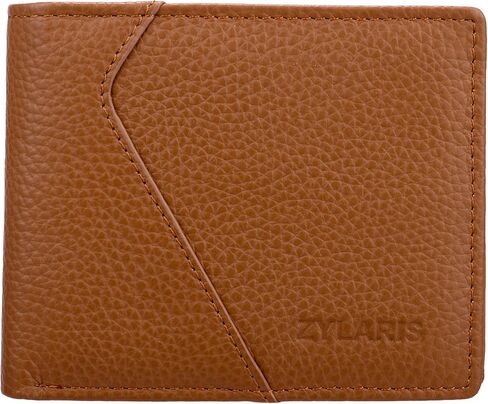ZYLARIS Men's Wallet, Classic Slim Bifold Leather Wallet, RFID Blocking, 7Card Slots, Multiple Compartments, Minimalist Design for Front Pocket(Jet Black) in Saudi Arabia