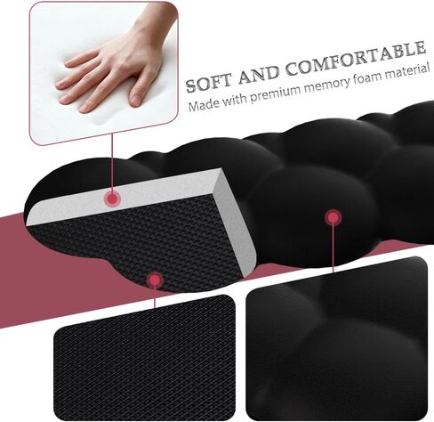 Cloud Shaped Wrist Rest for Desk L-Shaped Elbow Pad for Desk,Arm Rest Memory Foam Pad,Non-Slip Base,Removable 2-Pack Ergonomic Desk Edge Cushion,Comfort Support for Office,Gaming,Home (Black) in Saudi Arabia