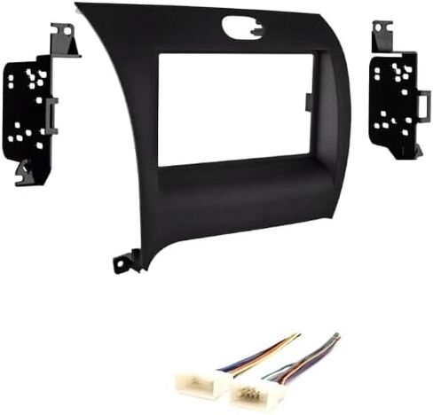 Double Din Car Stereo Install Dash Kit + Wire Harness -No 7 inch Factory Touchscreen Radio Vehicles -No Factory Nav Vehicles -No External Amp Vehicles: Made for Kia: 2014 2015 2016 2017 2018 Forte in Kuwait