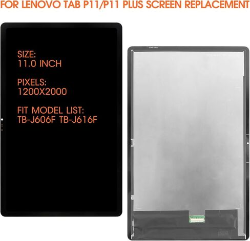 Screen Replacement for Lenovo Tab P11/P11 Plus LCD Display J606N J606 TB-J606F TB-J616F LCD Digitizer Touch Screen Assembly Repair Part in Saudi Arabia