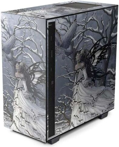Skinit Decal Gaming Skin Compatible with NZXT H510 Compact ATX Mid-Tower Case - Nene Thomas Fairy with Owl in Snow by Nene Thomas Design in Saudi Arabia