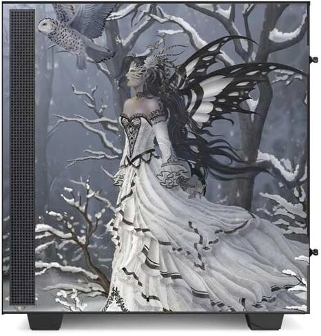 Skinit Decal Gaming Skin Compatible with NZXT H510 Compact ATX Mid-Tower Case - Nene Thomas Fairy with Owl in Snow by Nene Thomas Design in Saudi Arabia