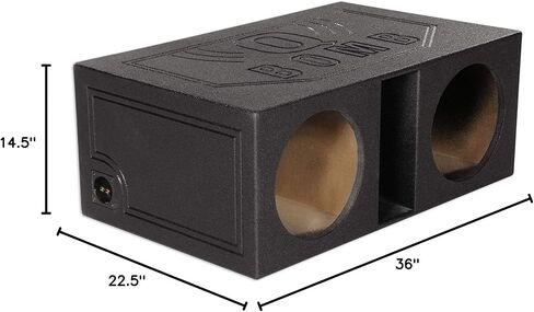 Rockville RBL12VL Dual 12 بوصة 2.25 قدم مكعب. حاوية مضخم صوت ذات فتحات تهوية، لمسة نهائية من بطانة السرير، صوت جهير عالي الطاقة، MDF متين، لعشاق صوت السيارة in Kuwait