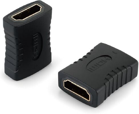 وصلة HDMI 4K من Tecmojo، محول تمديد HDMI 2.0 أنثى إلى أنثى، يدعم 4K@60 هرتز لأجهزة الكمبيوتر المحمول والكمبيوتر الشخصي والشاشة وجهاز العرض وتلفزيون Roku، عبوتان، أسود in Kuwait
