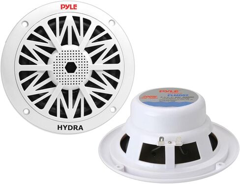 Pyle PLCD43MRB Marine Single DIN Bluetooth CD Stereo Receiver, Slide-Up Cover, Bluetooth Amplifier w/Kit, 4X 6.5 200 Watt Peak Full Range 2-Way Waterproof Speakers w/Wire, Long Range Radio Antenna in Saudi Arabia