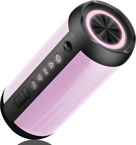 Portable Speaker, IPX7 Waterproof Wireless Speaker with 30W Loud Stereo Sound, TWS Pairing, Bluetooth 5.4, 30H Playtime with RGB Lights for Home, Outdoor, Party,Birthday Gift (Pink) in Kuwait