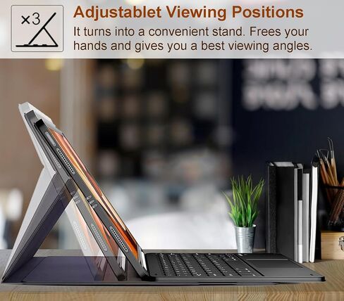 Touchpad Keyboard Case for Xiaomi Redmi Pad 2 Pro 12.1 Inch 2025 Tablet, 7 Color Rainbow Backlight Detachable Bluetooth Trackpad Keyboard Folio Smart Cover with Pen Holder in Saudi Arabia