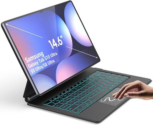 inkolelo for Samsung Galaxy Tab S10 Ultra 14.6'' Case with Keyboard, 3-Level 7 Colors Backlit, Magic-Style Cantilever Magnetic Stand, Dex Mode, Multi-Touch Trackpad for Tab S9 Ultra S8 Ultra 14.6" in Kuwait