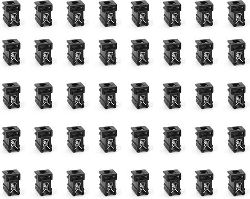 50 حزمة من حوامل ربط الكابلات 0.59 × 0.43 × 0.39 بوصة - مشابك ربط بسحاب بأربعة اتجاهات ومشابك كابلات معدنية، حامل أسلاك إدارة كابلات السيارة خالي من المواد اللاصقة للمنزل، المرآب، حزام الأسلاك التلقائي in Kuwait