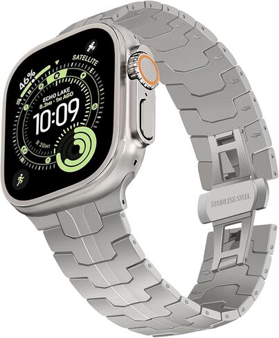Dhwazz Titanium Band لـ Apple Watch Ultra 3 2 1 49 مم، أربطة طلاء DLC حزام إبزيم مخفي لسلسلة iWatch 11 10 46 مم / SE 3 2 1 44 مم / السلسلة 9 8 7 45 مم in Kuwait
