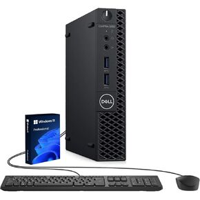 كمبيوتر مكتبي صغير Dell OptiPlex 3060، Intel Core i5-8500، ذاكرة وصول عشوائي 16 جيجابايت، 256 جيجابايت SSD، واي فاي، بلوتوث، لوحة مفاتيح وماوس، Windows 11 Pro (متجدد) in Kuwait