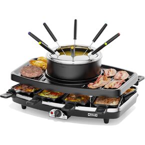 مجموعات أواني الفوندو الكهربائية، شواية طاولة راكليت كهربائية لـ 8 أشخاص، تحكم في درجة الحرارة قابل للتعديل و8 مجاذيف، مثالية للحفلات والمرح العائلي in Kuwait