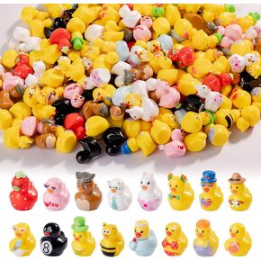 Nerfcareani 160PCS Multicolor Tiny Resin Ducks to Hide Little Ducks Figurines Small Miniature Ducks Figures Bulk for Topper Desk Garden Dollhouse Landscape Aquarium Ornaments DIY Crafts & Decor in Saudi Arabia