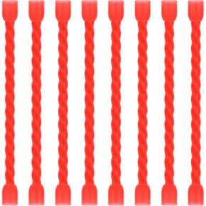 TRIPLE DEER 8 قطع من أربطة كابل السيليكون مقاس 12 بوصة ملونة وقابلة لإعادة الاستخدام مصنوعة من السيليكون الملتوي وأشرطة ربط تروس للتجميع والتنظيم، حزام حامل قابل للانحناء للاستخدام الداخلي والخارجي لجميع الأغراض، أسود in Kuwait