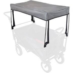 YEEDOIDO C2 Canopy for Wagon Attachment, Awning Shade Cover for Kids Folding Collapsible Beach Utility Push Pull Wagon Cart Replacement Waterproof Removable Foldable Portable Black in Kuwait