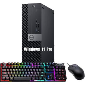 Dell Optiplex 7070 SFF Desktop PC, Core i5-9500, 16GB DDR4, 512GB SSD, USB WiFi, USB BT, Keyboard & Mouse, Windows 11 Pro (Renewed) in Kuwait