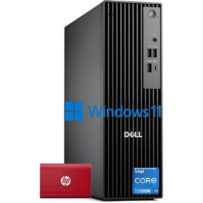 كمبيوتر مكتبي Dell 2025 Slim Business - Intel Core i9-12900K، (16 نواة، 24 خيطًا) تصميم فائق الهدوء، دعم شاشة مزدوجة 4K، لوحة مفاتيح وماوس، Win (Intel i9-12900K، ذاكرة الوصول العشوائي 32 جيجابايت | 1 تيرابايت SSD) in Kuwait
