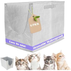 4 Pack Liners F Compatible with Modkat Flip Litter Box Reusable Waterproof Liner Type F With Carrying Handles in Kuwait
