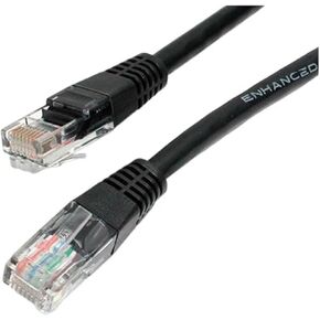 15ft CAT5e Ethernet Network LAN Router Patch Cable Cord Wire 350 MHz RJ45 Black Versatile Universal Cord Durable Reliable Replacement Part Home Appliance Upgrade Maintenance Component in Kuwait