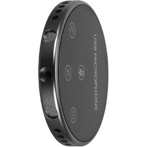 Sewroro 360 درجة ميكروفون مؤتمر USB متعدد الاتجاهات لسطح المكتب المحمول، البث المباشر متعدد الاستخدامات وميكروفون مكالمات الفيديو، ميكروفون تسجيل سطح الطاولة باللون الأسود in Kuwait