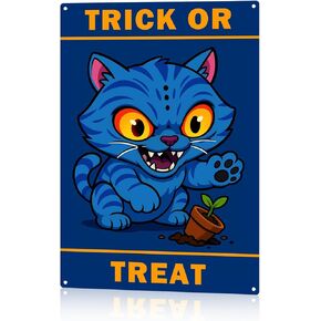 لافتة معدنية من القصدير لمنزل الساحرة، ديكور عتيق للهالوين، فن جداري مضحك للمنزل، المرآب، البار، الشرفة، الحديقة والهدية القوطية، 10 × 7 بوصة in Kuwait