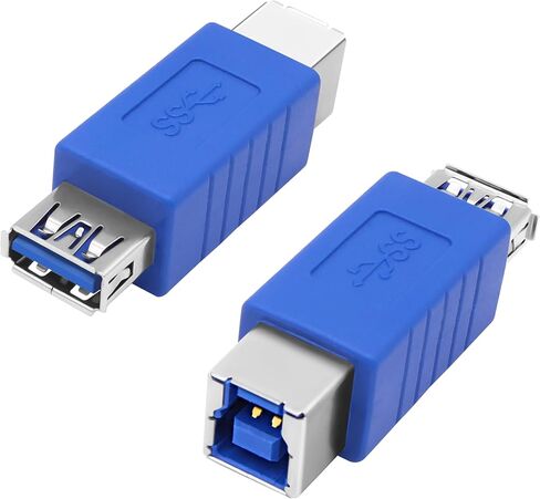 محول طابعة MEIRIYFA USB A إلى USB 3.0 B، محول USB 3.0 Type-B إلى USB3.0 Type-A أنثى 5 جيجابت في الثانية للطابعة والماسح الضوئي والقرص الصلب الخارجي وأجهزة الكمبيوتر المحمولة - أزرق، قطعتان (USB-B أنثى) in Saudi Arabia
