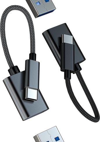 محول كابل USB C إلى USB-A OTG 3.0 (2 حزمة) لهاتف iPhone 16 15 USB أنثى نوع C ذكر محول متوافق مع محول Samsung MacBook Android لملحقات موصل iPad نقل البيانات اللوحي دونجل in Kuwait