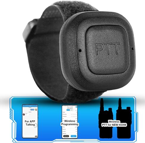 TIDRADIO Wireless Programmer for Baofeng Radio 5RM, UV-5R, UV-5G Plus,APP & PC Programmable/Bluetooth PTT Button with MIC for TD-H3 Plus/TD-H9 & 4th Gen TD-H8, for ODmaster APP Talking, 3-in-1 in Saudi Arabia