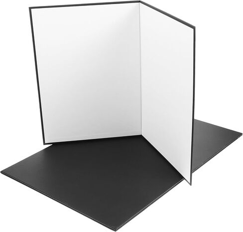 Homoyoyo 2pcs Foldable Photography Reflector Board White Black Silver, A3 A4 Size Light Diffuser Cardboard for Camera Lighting and Photo Studio Shooting in Saudi Arabia
