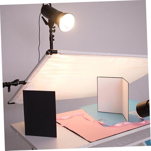 Homoyoyo 2pcs A4 عاكسات ضوء من الورق المقوى قابلة للطي لإضاءة الكاميرا، لوحات عاكسة للصور المحمولة للتصوير الفوتوغرافي للأغذية والمنتجات والاستوديو والاستخدام في الهواء الطلق in Kuwait