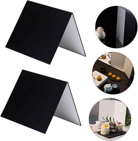 Homoyoyo 2pcs A4 عاكسات ضوء من الورق المقوى قابلة للطي لإضاءة الكاميرا، لوحات عاكسة للصور المحمولة للتصوير الفوتوغرافي للأغذية والمنتجات والاستوديو والاستخدام في الهواء الطلق in Kuwait