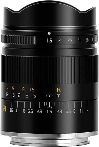 عدسة كاميرا TTArtisan 21 مم F1.5 APSH بإطار كامل بزاوية واسعة للغاية وتركيز يدوي ثابت لكاميرا Sony E Mount بدون مرآة باللون الأسود in Saudi Arabia