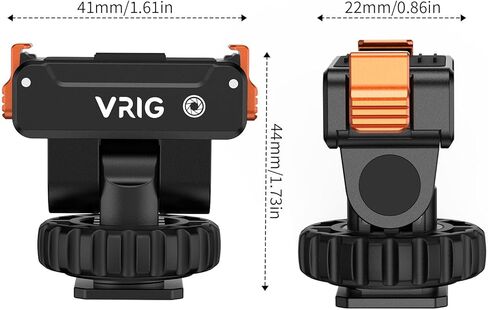 VRIG حامل مغناطيسي سريع الفك لـ DJI Osmo Action 6 / Osmo Nano، محول حذاء بارد بزاوية قابلة للتعديل وقاعدة واجهة خيط 1/4 بوصة متوافقة مع حامل ثلاثي القوائم، ملحقات الحذاء الساخن لكاميرا DSLR، AC-36 in Kuwait