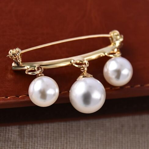 Pearl Brooch Pins Anti-fade Exquisite Elegant Brooches for Women Sweater Clip Coat Summer Dress Jewelry, 3.8 Cm /1.5 Inches in Saudi Arabia