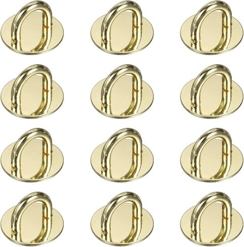 PATIKIL Metal Phone Charm Hook 0.7", 12Pcs Adhesive Circle Shaped Phone Finger Grip Hook Smartphones Keychain Ring Charm Loop for DIY Tablet Case Accessories, Gold in Saudi Arabia