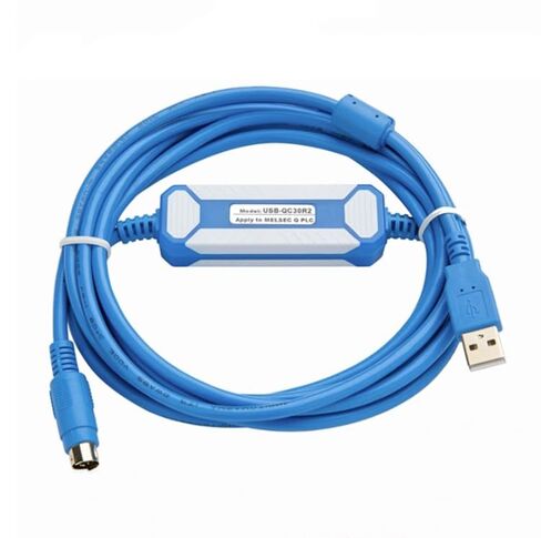 لكابل برمجة USB-QC30R2 PLC كابل Q-Series اتصال بيانات الاتصالات تنزيل كابل مطلي بالذهب موديل أزرق: 3 متر in Saudi Arabia