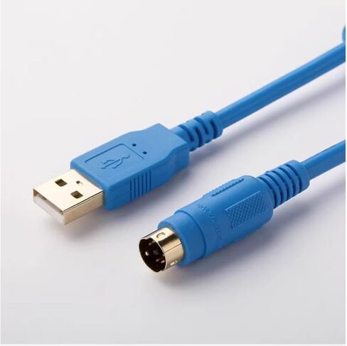 لكابل برمجة USB-QC30R2 PLC كابل Q-Series اتصال بيانات الاتصالات تنزيل كابل مطلي بالذهب موديل أزرق: 3 متر in Saudi Arabia