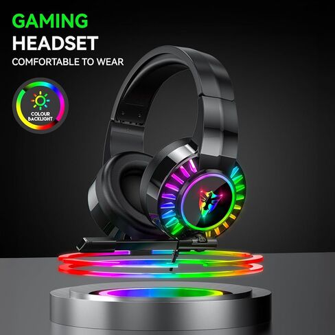 Gaming Headset with Microphone,Label high-end USB 7.1 Interface Over-Ear Stereo Sound Headphones with Mic for PC, Tablet, Computer Gamers U300 in Saudi Arabia