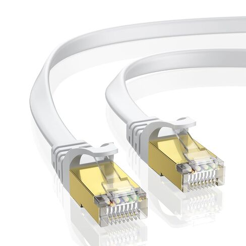 Ethernet Cable 3FT，Cat8 40Gbps High Speed Internet Cable,Flat Gigabit Rj45 STP Shielded Network LAN Cable for Router/Gaming/Modem in Saudi Arabia