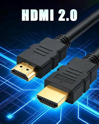 كابل HDMI عالي السرعة 4K، سلك إيثرنت أسود بطول 10 أقدام، متوافق مع التلفزيون، PS5، الكمبيوتر المحمول، العرض، جهاز العرض، الواقع الافتراضي in Kuwait