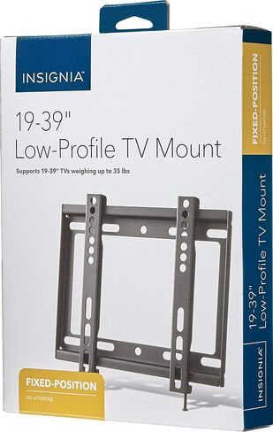 Insignia - Fixed TV Wall Mount for Most 19" - 39" TVs - Black in Saudi Arabia