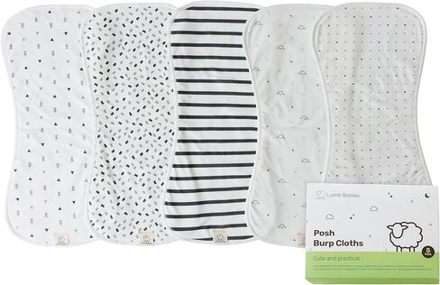 Posh Baby Cotton Burp Cloths, Absorbent, Lightweight, and Gentle Cotton for Mess-Free Moments, Baby Burp Cloths for Boys and Girls An Essential Addition to Every Parent's Diaper Bag in Saudi Arabia