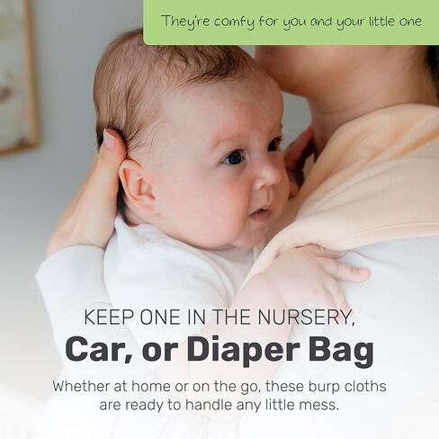 Posh Baby Cotton Burp Cloths, Absorbent, Lightweight, and Gentle Cotton for Mess-Free Moments, Baby Burp Cloths for Boys and Girls An Essential Addition to Every Parent's Diaper Bag in Saudi Arabia